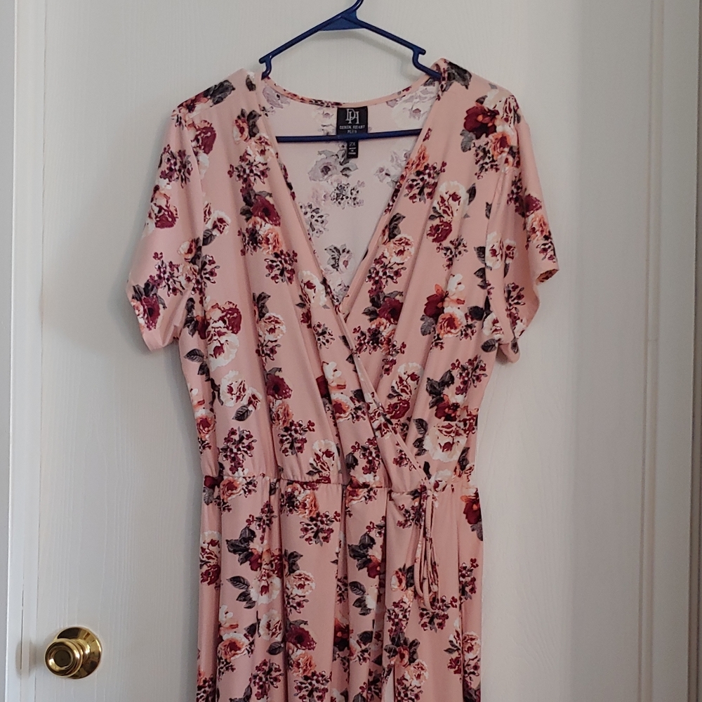 Pink floral dress